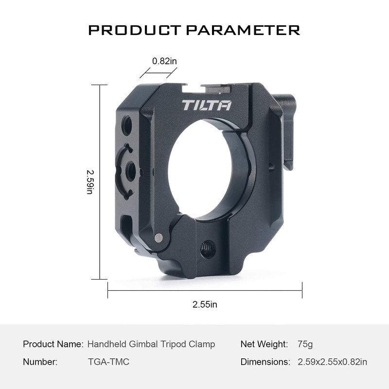 Tilta Handheld Gimbal Tripod Clamp Compatible with DJI RS2, RS4,