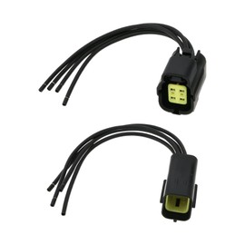 YINETTECH 2PCS 4 Pin Electrical Connector 16AWG 10A Waterproof Connector 174257-2 for Motorcycles Scooter Trucks Cable Length 15cm