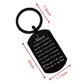 Alotozo Niece Memorial Gifts - Sympathy Gift for Loss of Loved Niece - Niece Memory Condolence Bereavement Keychain Keepsake
