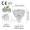 Simba Lighting [6 Pack] LED MR16 3.5W 12V 20W Halogen