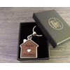 Jorvik Wood New Home Design Keyring, Custom Keychain, Housewarming New