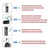 4 Digit Combination Padlock - Weatherproof Outdoor Lock for Gym
