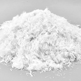 4.4 Lb Fiberglass for Cement 6mm and 9mm Mortar Concrete Fiberglass Chop Strands Fiber Reinforcement Anti Seepage Anti Cracking White Milled Glass Fiber for Concrete Cement, Building Wall Garden Floor