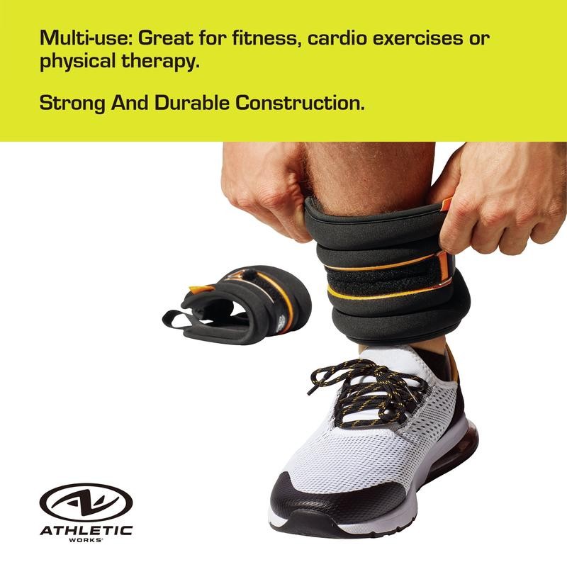 Athletic Works 5lb Pair Ankle & Wrist Weights (2pcs, Each