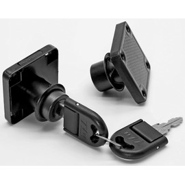 Jiozermi 4 Packs Drawer Lock with Keys, Desktop Lock with 0.75"/19mm Length Cylinder Cam for Drawer Cabinet Wardrobe Office Desk Letter Box, Black