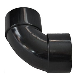 Solvent Black 50mm (56mm) Waste Pipe Swept Bend - Pack of 2