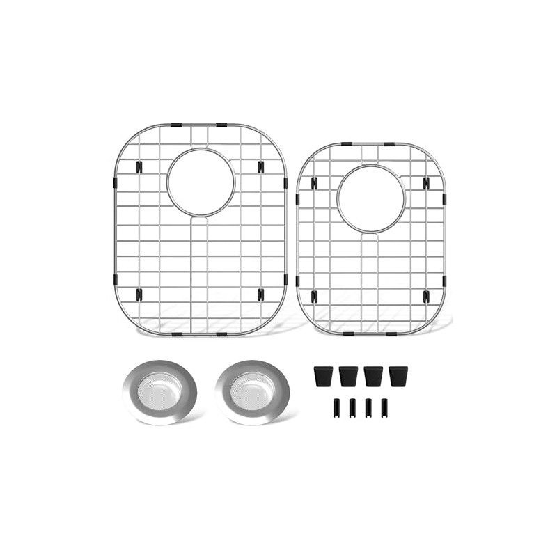 2Pack Sink Protectors for Kitchen Sink 13''x16''&11.2''x14.5'', Sink Rack for