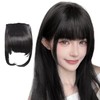 GFun Bangs Wig, Natural Side Bangs, Full Hand Plant, Partial