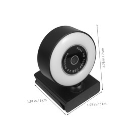 CIYODO USB Webcam with Ring Light Clip High Definition Camera for Video Conferencing Live Streaming Online Courses Driver Rotatable Design