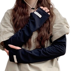 Lalapala Women's Arm Cover, UV Protection, Summer Arm Sleeve, Loose, Sun Protection, UPF50+, Cool, Cool to Touch, Arm Cover, Sweat Absorbent, Quick Drying, Anti-Slip, Good to the Touch, Breathable