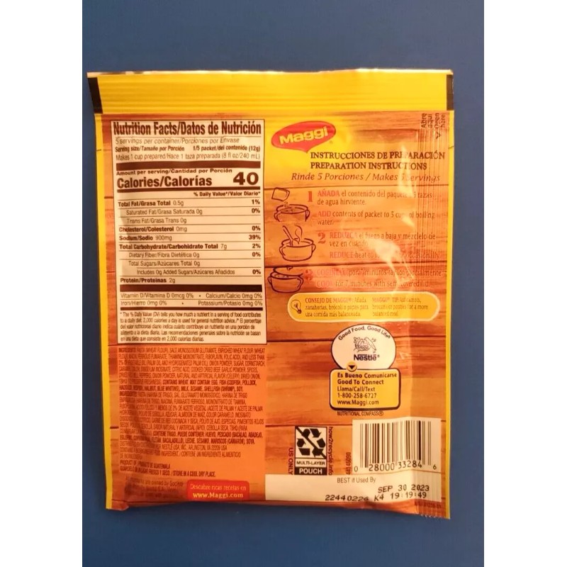 MAGGI 6 PACK SOPA CRIOLLA DE COSTILLA BEEF RIB FLAVORED