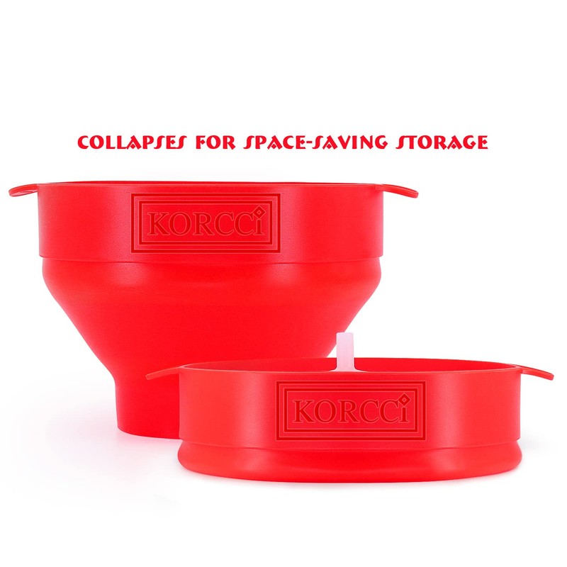 The Original Korcci Microwaveable Silicone Popcorn Popper, Microwave Popcorn Popper,