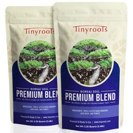 Bonsai Outlet Premium Bonsai Soil - Tinyroots Bonsai Soil Mix Ready to Use Blend, Ideal for Water Retention and Root Development, Made from Genuine Akadama, Red Lava Rock and Pumice, 4.5 Quarts