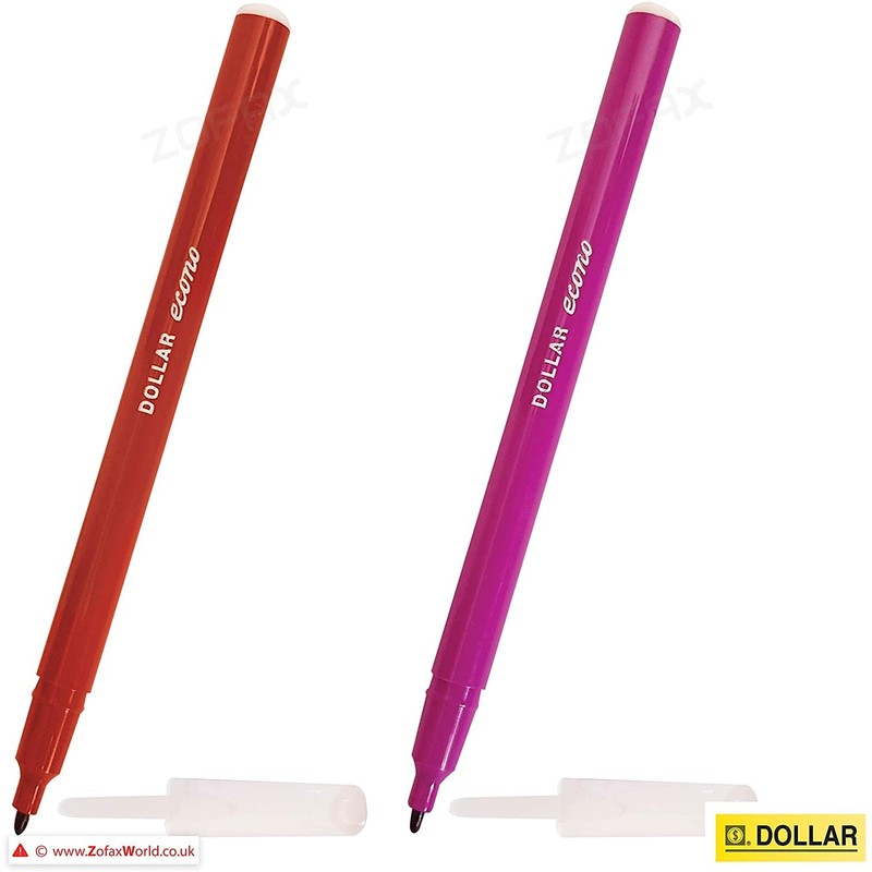 DOLLAR Econo Felt Tip Colouring Pens – Colour Write Draw