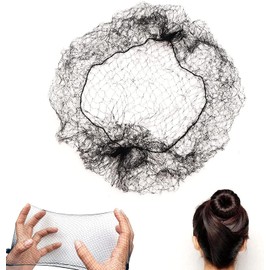 Paquete De 20 Red De Cabello Negra De Cocina, Malla Elástica Invisible Para Peluca Ajustable, Protector Para Pelo De Uso Rudo Pelo Con Borde Elástico De Malla, 50 cm, 20 Unidades, Embalaje A granel