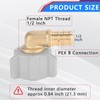 YVSKM 1/2" Pex × 1/2" Female NPT Swivel Elbow No-Lead