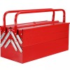 Workpro 18" Metal Tool Box Cantilever Folding Storage Box 3-Layers