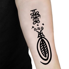 ETNCN 2025 Tai Sui Spiritual Energy Feng Shui Tattoo Sticker – Waterproof, 15-Day Removable Tattoo for Health, Longevity & Harmony | for Meditation, Yoga, Gifts (Black)