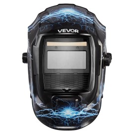 Auto-Darkening Welding Helmet with Solar Power 6 Sq in True Color 2 Arc Sensors Shade 4/9-13 Model D0100X3BGGTFilter Lens Area: 6 sq in, Helmet Color &amp;amp;amp; Pattern: Blue Lightning
