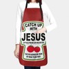 Granbey Christmas Apron Funny Text Catch Up With Jesus Christian