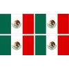 4 pieces Mexican Flag Sticker Hard Hat Stickers Mexico Decals
