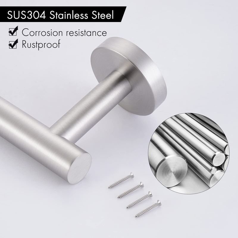 KES SUS304 A2000S50B-2 Towel Rail Stainless Steel 50 cm Wall