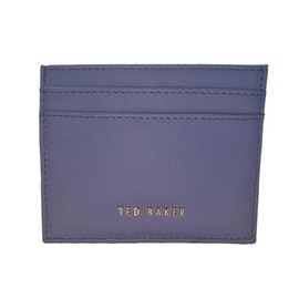 Ted Baker Garcina Card Holder, Women's Unisex-Adults Minimalist Genuine Leather Card Holder, Multiple Compartments, Blue, 1cm x 8cm x 10cm