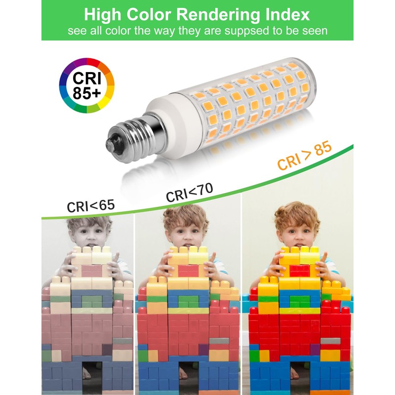 GOHDLAMP 4000K Natural White E12 LED Bulbs - 100W Equivalent