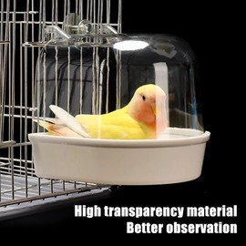 Hanging Bird Bath Cube Parrots Bathtub Bath Shower Box Cage Accessory For Little Bird Cana