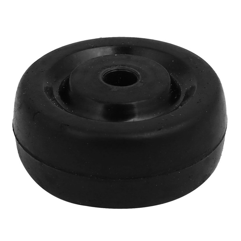 uxcell 1.5-inch Diameter Rubber Wheel Skateboard Trolley Caster Pulley Black