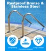 Alffun 4 Pack Pool Ladder Anchors Bronze Wedge Assembly Fits