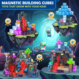 Coodoo Magnetic Blocks Mine Magnet World Kids Toys, Magnetic Building Blocks STEM Outdoor Toys for 3-5 5-7 4-8 Years Old Boys & Girls, Sensory Kids Games and Birthday Gifts for Age 3+ Years Old