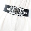 Oyccen Rhinestone Elastic Belt for Women Dress Decoration Belt Stretch