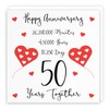 Hunts England - 50th Wedding Anniversary Card - 50 Years