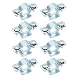 EMSea Pack of 8 Galvanised Steel Pipe Clamps M20 Pipe Spacer Clamp Suitable for Pipes with a Diameter of 19-23 mm Robust Bracket for Sanitary Heating and Ventilation Technology and Construction
