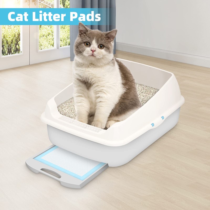 PWEZON Disposable Litter Box Liners, 50 pcs Super Absorbent Training