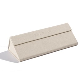 ZanyLen Foldable Glasses Case Folds to Carry Leather and Closes with Magnets (white)