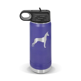 RDW Pharoh Hound Water Bottle 20 oz - Laser Engraved w/Flip Top Removable Straw - Polar Camel - Stainless - Vacuum Insulated - Drinkware - Dog Canine pet - Purple