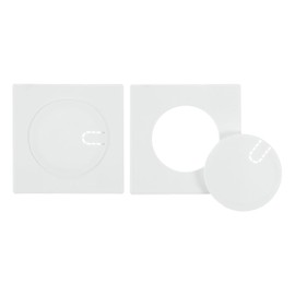 uxcell 2pcs Pipe Wall Covers 51mm/2" ID Square Self-Adhesive Wall Hole Cover Plate with Removable Snap-In Rectangle Hole Cover for Wall Wire Hole Air-Conditioning Dust Pipe Faucet, White