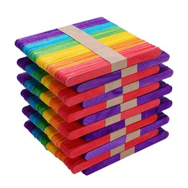 GoMaihe Pack of 600 Wooden Ice Cream Sticks, Wooden Spatulas, Crafts, Wooden Sticks for Crafts, Stirring