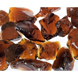 Crushed CRYSTAL AMBER Glass, 2 lbs, Large Size, for Tumbling or Decor
