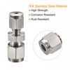 sourcing map Compression Tube Fitting 304 Stainless Steel 3mm x