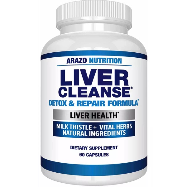 Arazo Nutrition Liver Cleanse (60 Cápsulas) Limpieza De Hígado Hecho En Usa