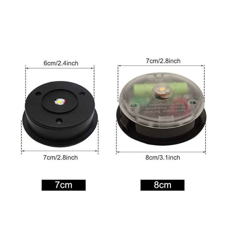 NHBETYS 2 Pack Solar Light Replacement Top,Waterproof round Solar Panel,Warm