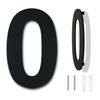 Brushed Modern Stainless Steel House Number 152 mm High Black