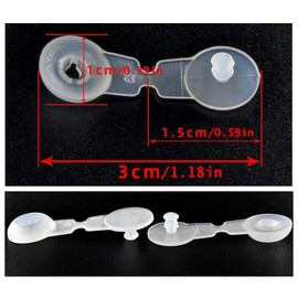 DeaHea 100 Pack Hospital Wristbands Snap Buckle Disposable Secure Lock Clip for Vinyl Wristband Events Wrist Band Concert Waterpark Party Bracelet Festival Admission Identification ID Bands