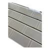 3x6 Cool Gray Color Wave Glass Tile - CW04 Silver