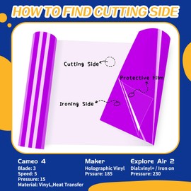 TECKWRAP 3D Puff Heat Transfer Vinyl 10 Inch x 5 Feet Swollen HTV Vinyl for DIY Clothing, Shirts, Logos, Hats, Fabric, Foaming Vinyl, Compatible with Hot Pressing, Craft Cutters, Purple