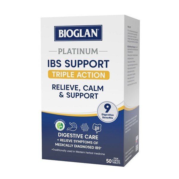 Bioglan Platinum IBS Support Triple Action Tab X 50