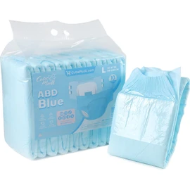 CutiePlusU Disposable Adult Diaper Heavy Absorption Dry Surface Adult Diapers All Night- Blue 10 Pieces